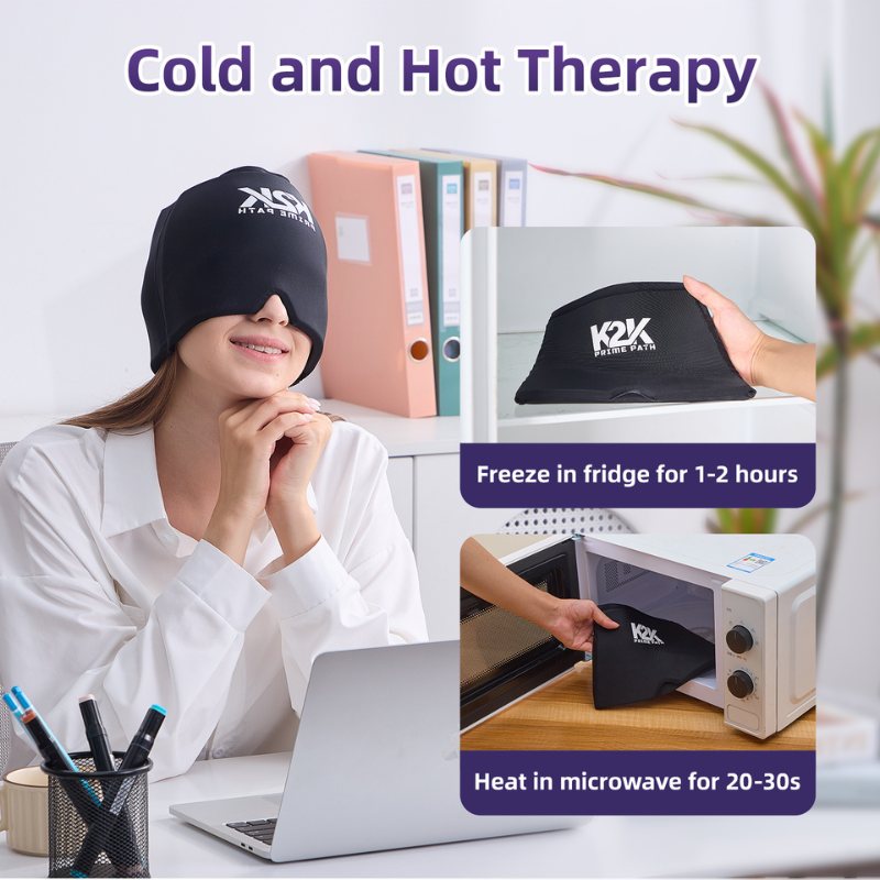 K2K PrimePath Cooling Comfort Cap: Hot & Cold Gel Head Wrap
